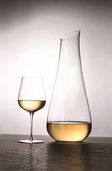 Glass & Carafe Of White Wine