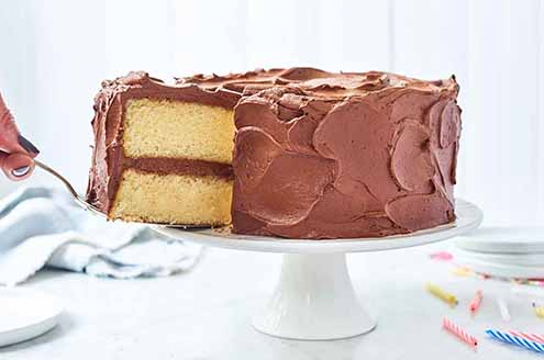 Yellow Layer Cake, Chocolate Frosting